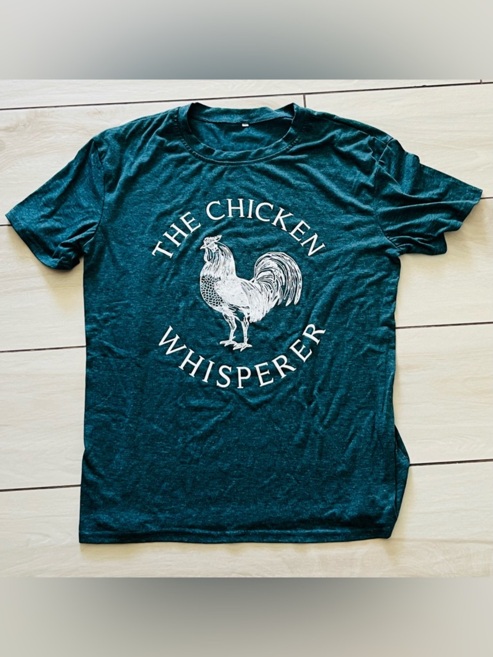 The Chicken Whisperer Short Sleeve Graphic Greeb Tee T-shirt Unisex Sz. L